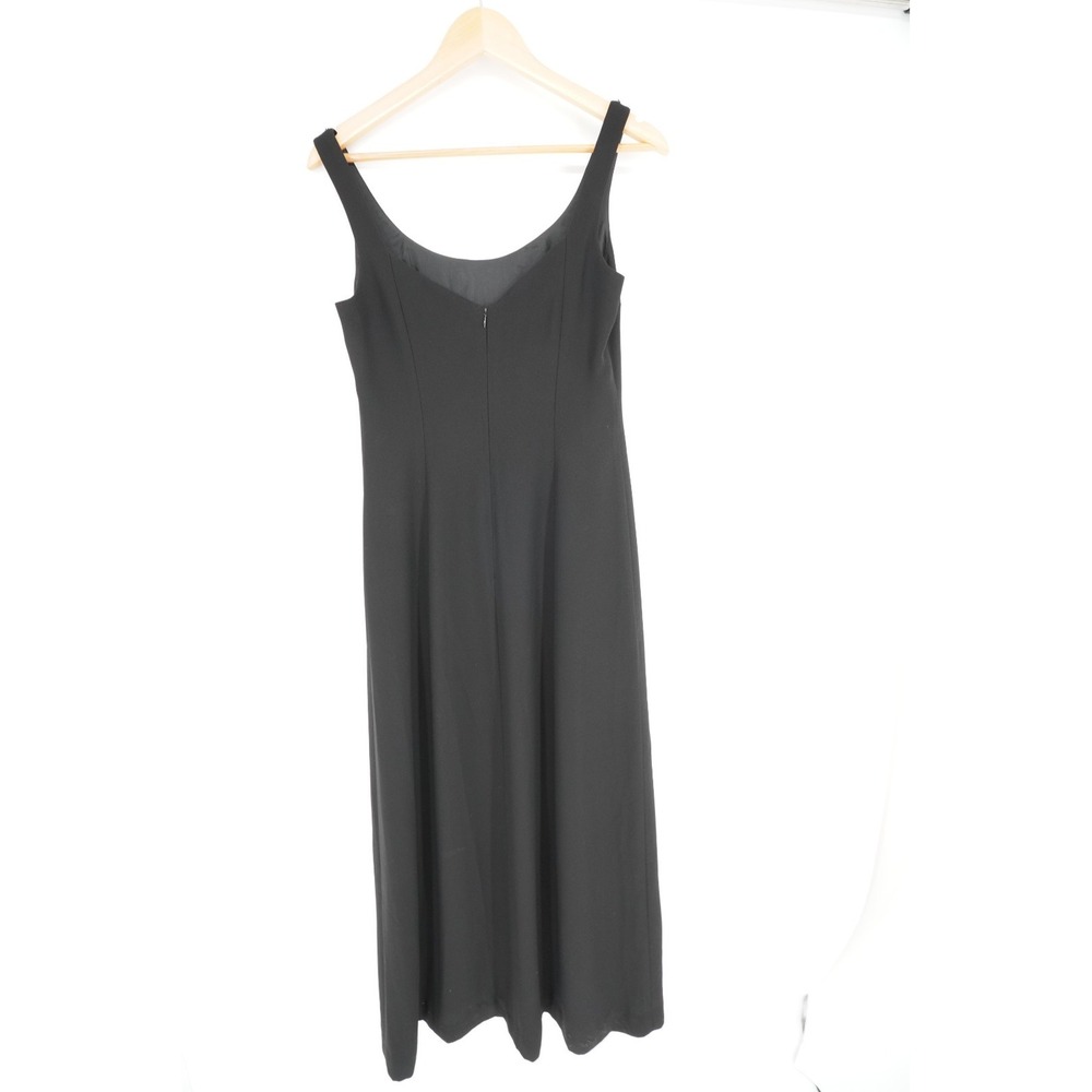 Ann Taylor Maxi Dress Black Empire Waist Sleeveless Gown Prom Y2K Goth Wedding 2 - Picture 3 of 16